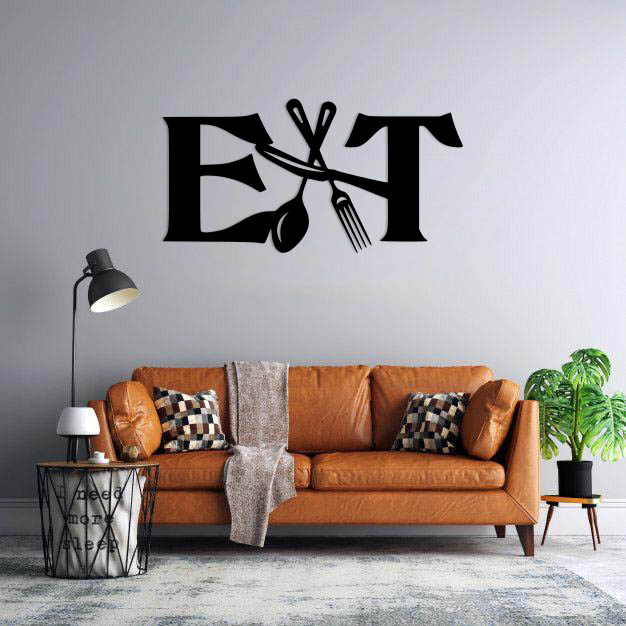 استیکر دیواری طرح کارد قاشق چنگال