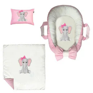 سرویس خواب سه تکه نوزاد ناریکو مدل گارد محافظ دار طرح فیل کد 054