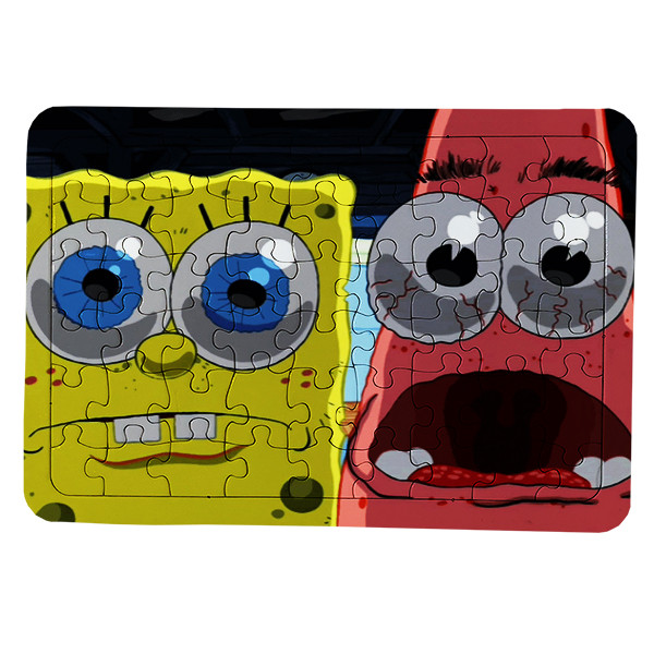 پازل 54 تکه طرح انیمیشن باب اسفنجی کد LO7