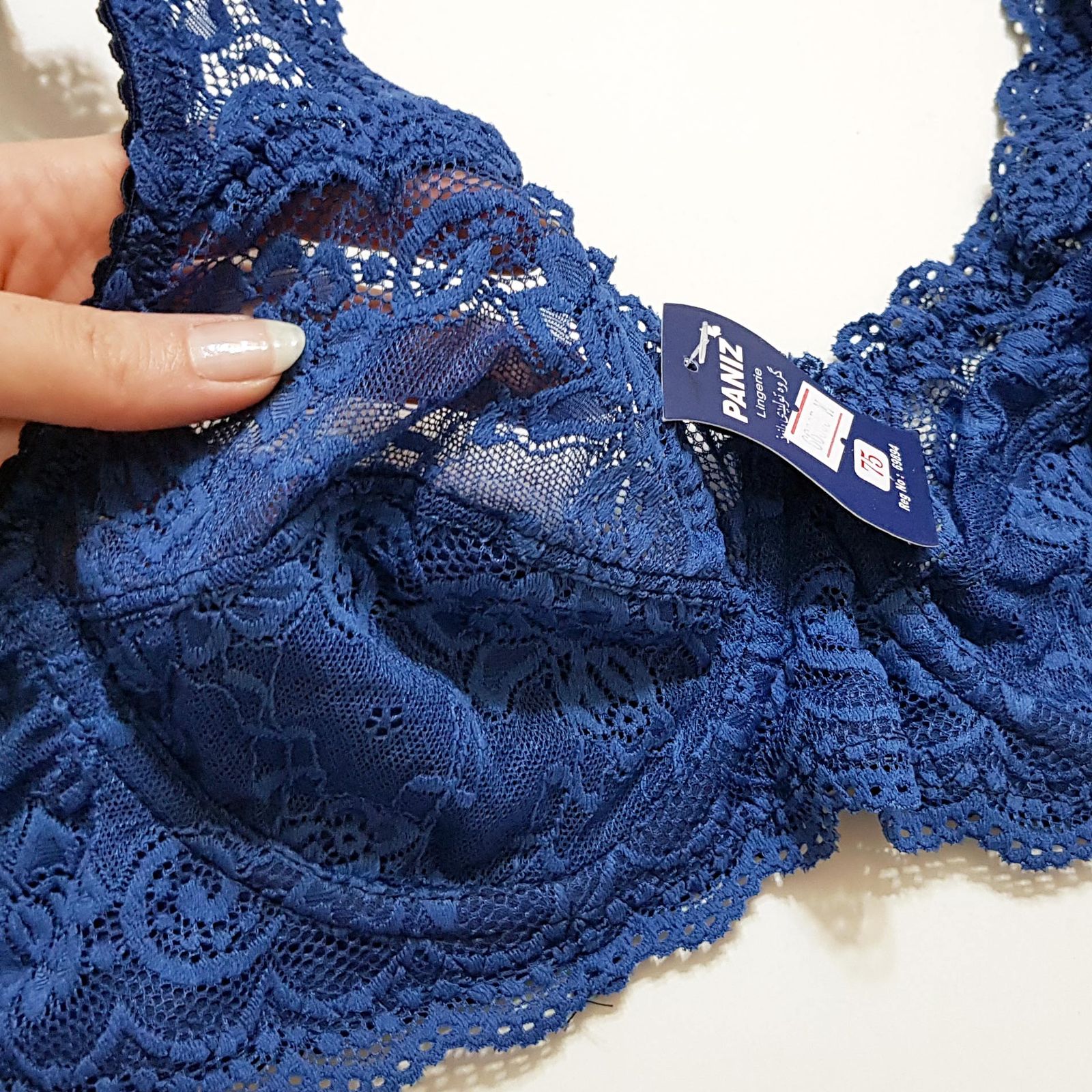 سوتین زنانه پانیذ مدل گیپوری فنردار کد 66365-new -  - 4