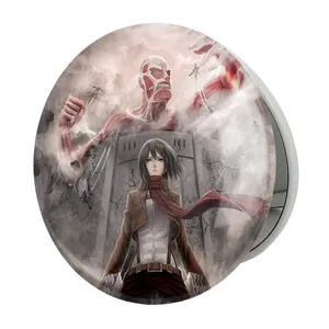 آینه جیبی خندالو طرح میکاسا و تایتان غول آسا انیمه اتک آن تایتان Attack on Titan مدل تاشو کد 10992 