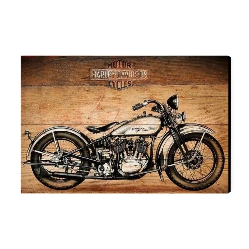 تابلو شاسی عرش مدل فانتزی هنری موتور هارلی دیویدسون Harley Davidson کد As4690