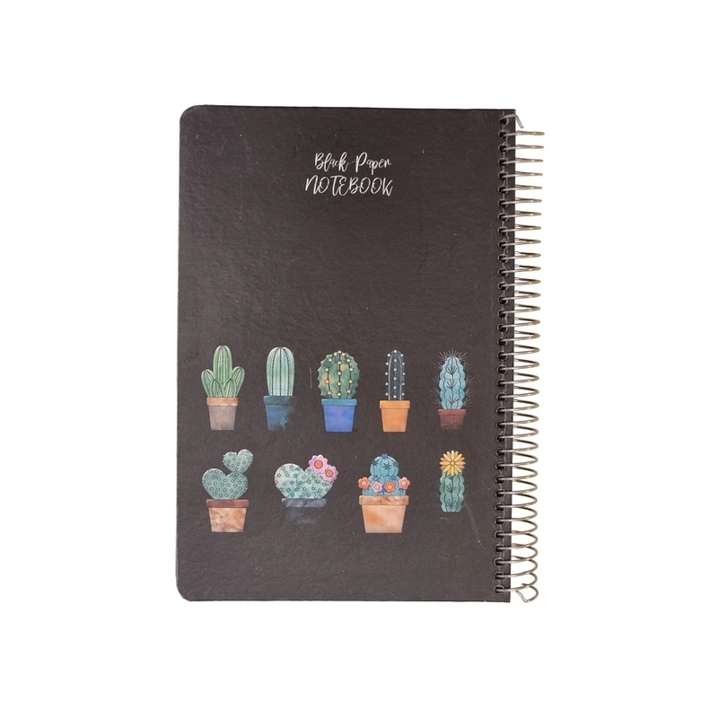 دفتر طراحی 90 برگ مدل گل کاکتوس کد 90-17-100