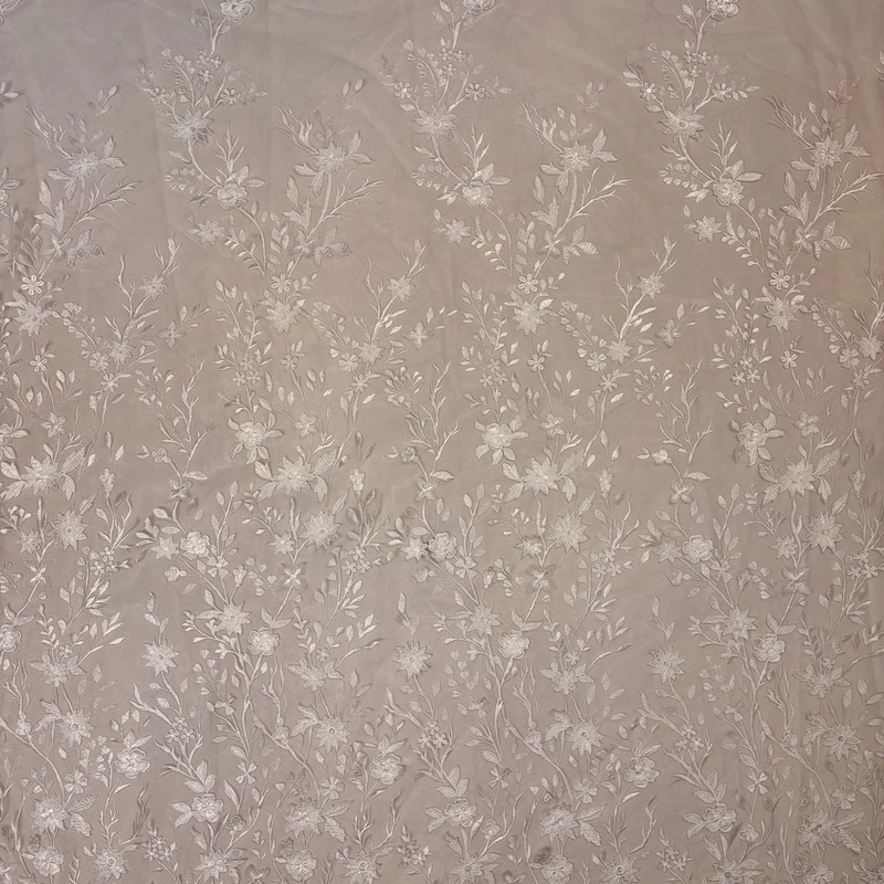 پارچه لباس عرض 1.4 متر مدل دانتل رنگ سفید