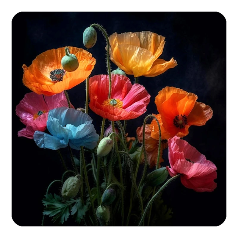 مگنت کاکتی طرح نقاشی رنگ روغن مدل mp69854