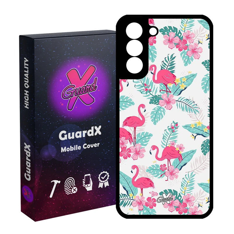 کاور گارد ایکس طرح فلامینگو مدل Glass10274 مناسب برای گوشی موبایل سامسونگ Galaxy S21 FE