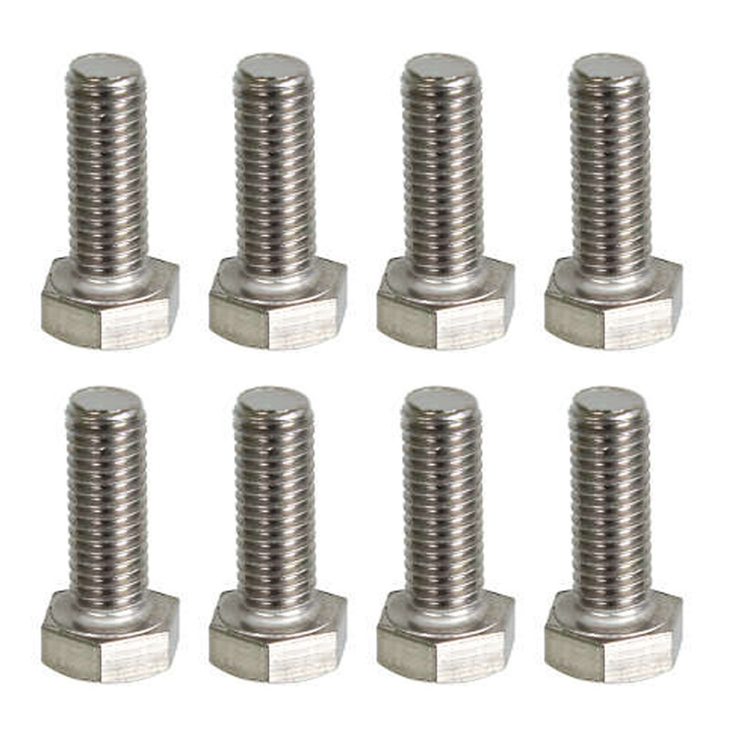 پیچ مدل P02 سر شش گوش آهنی 8x25 بسته 8 عددی