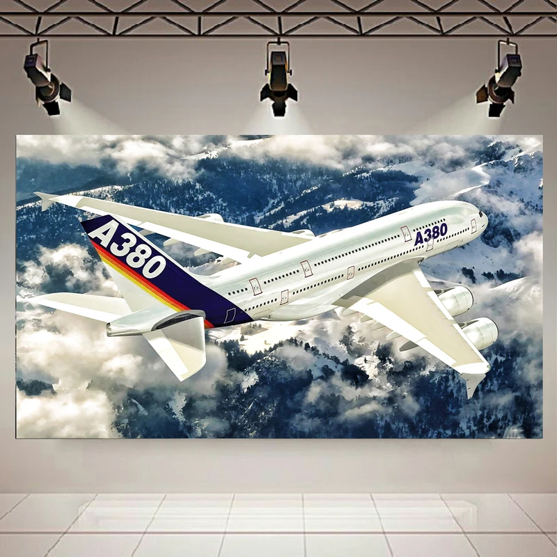 تابلو بوم طرح هواپیما Airbus مدل A380 کد AR2375