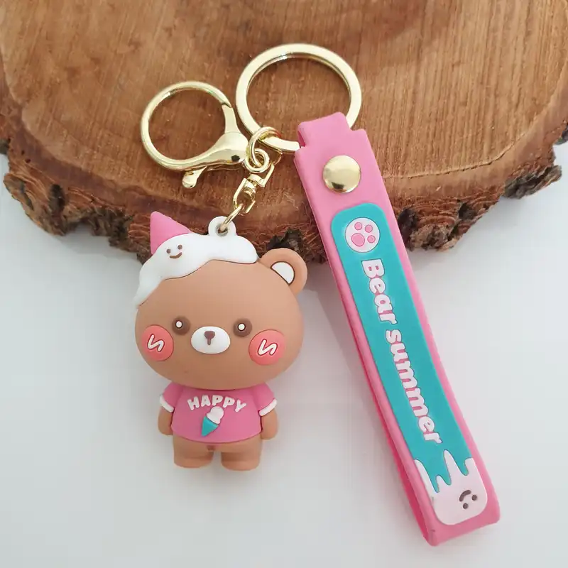 جاکلیدی مدل سیلیکونی طرح خرس و بستنی زمستانه کد DB20