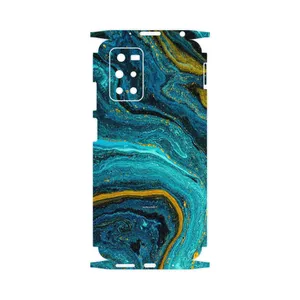 MAHOOT Turquoise marblewith golden streaks-FullSkin Cover Sticker for Xiaomi Redmi Note 11 4G