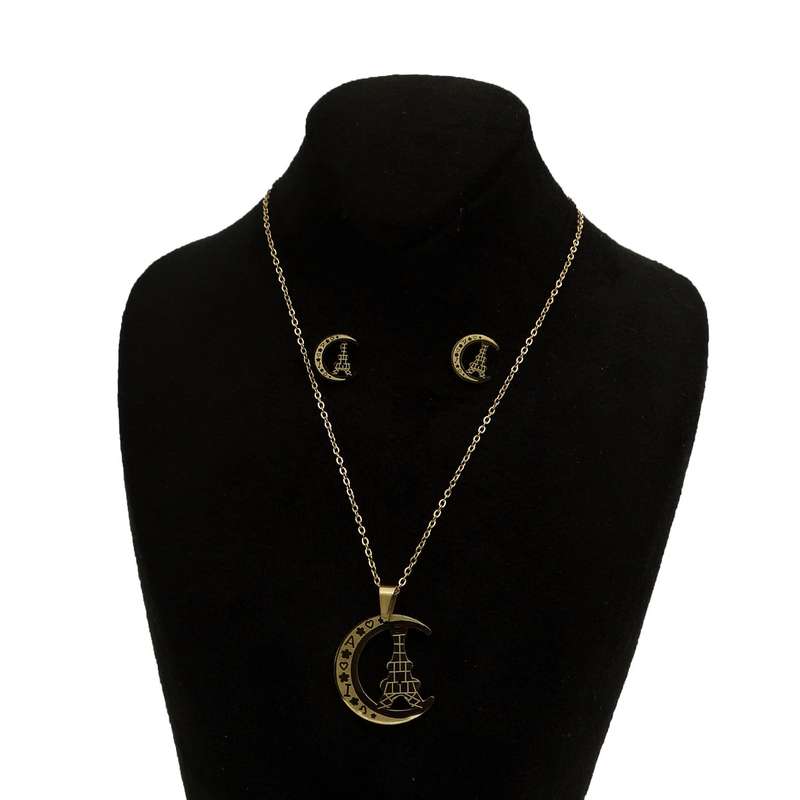 نیم ست دخترانه مدل ماه و برج ایفل کد SZ 29