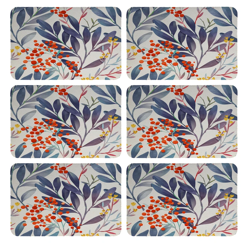 زیربشقابی طرح برگ کد 9139 بسته 6 عددی 