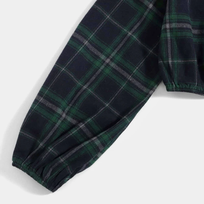 عکس شماره 4 : کراپ کت زنانه مدل پشمی چهارخانه