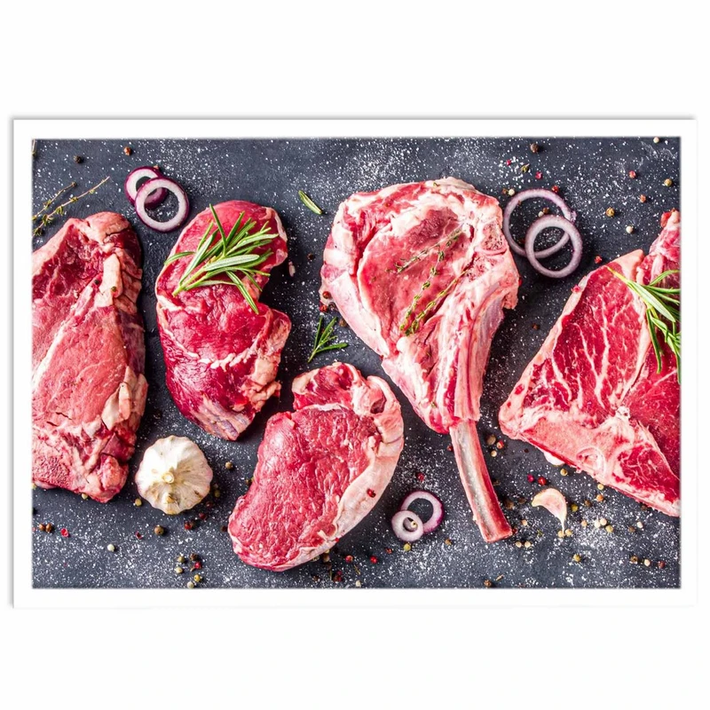 تابلو نوری بکلیت طرح رستوران استیک گوشت و دنده کباب مدل W-15006