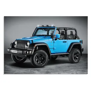 تابلو شاسی طرح ماشین جیپ - Blue Jeep Wrangler Rubicon مدل  NV0634