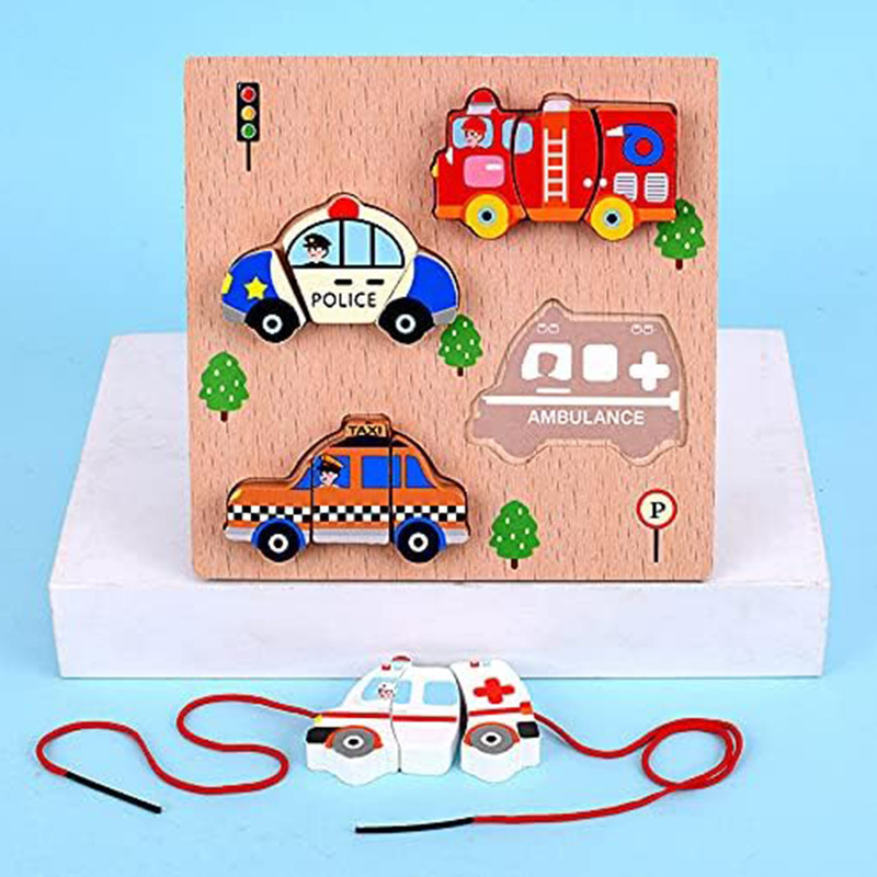 پازل آموزشی سمید مدل جورچین برشی طرح ماشین های امدادی