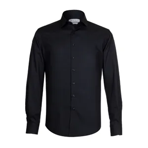 پیراهن آستین بلند مردانه ال سی من مدل کلاسیک کد 303068 رنگ مشکی