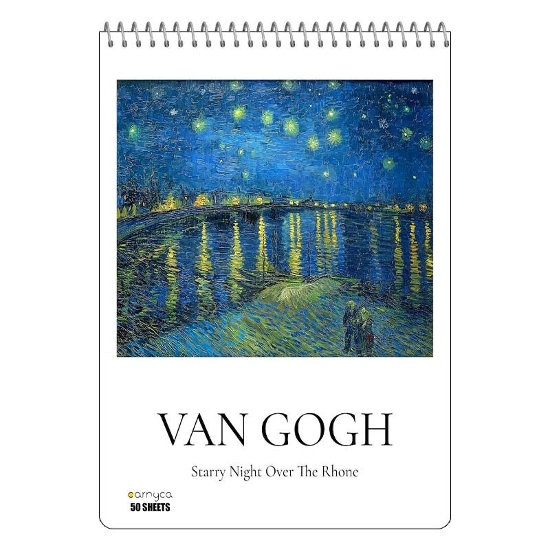 دفتر نقاشی 50 برگ سیمی کارنیکا طرح نقاشی های ون گوگ Van Gogh Paintings کد 20876