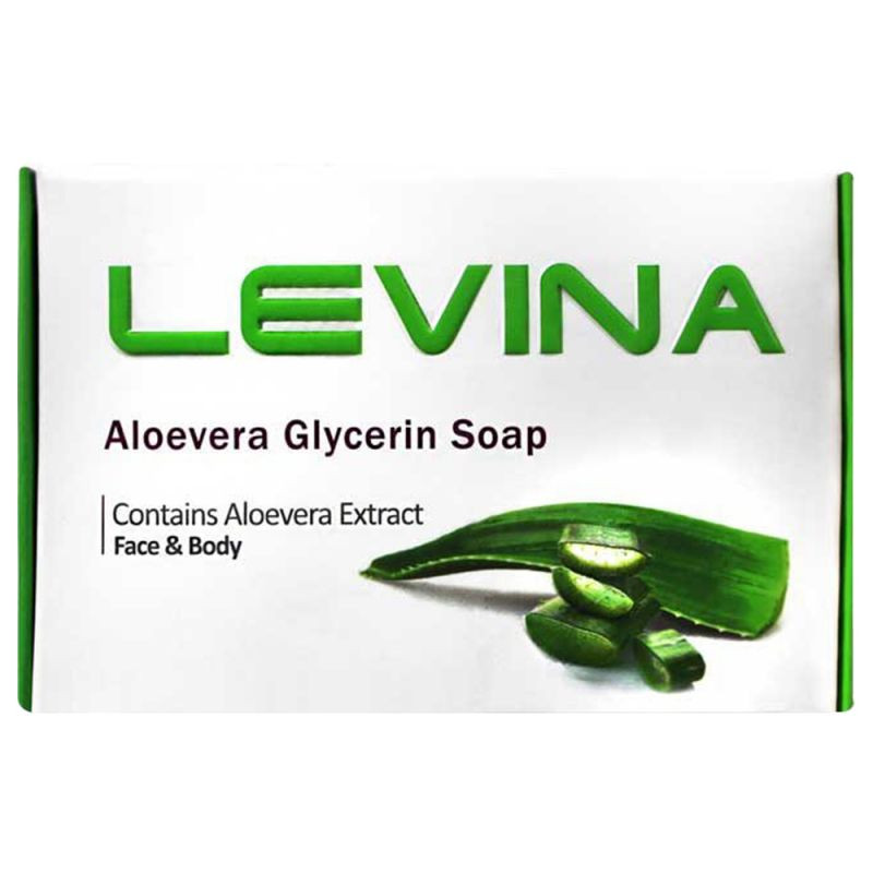 صابون شستشو لوینا مدل گلیسیرینه آلوئه ورا وزن 120 گرم