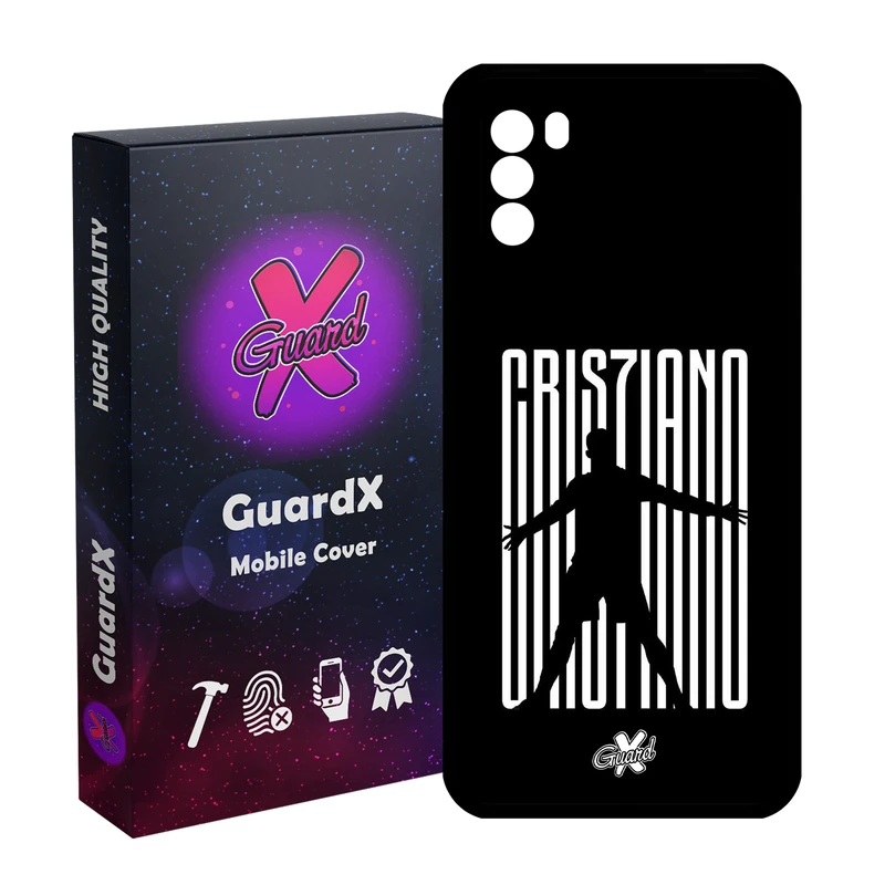 کاور گارد ایکس طرح CR7 مدل Glass10115 مناسب برای گوشی موبایل شیائومی Poco M3