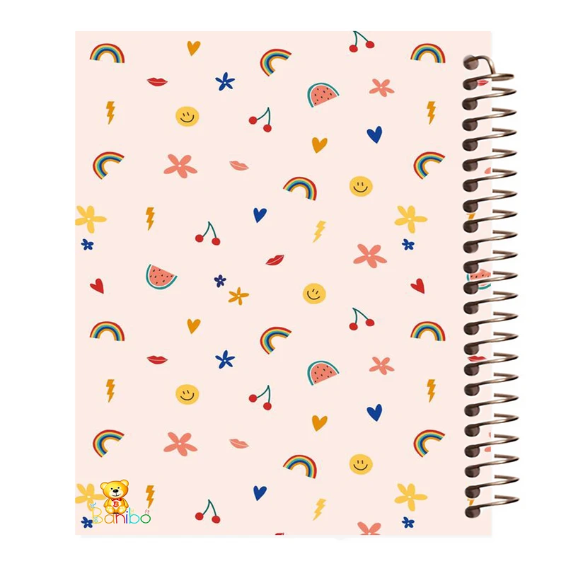 دفتر مشق 100 برگ بانیبو طرح  رنگین کمان کد 869 