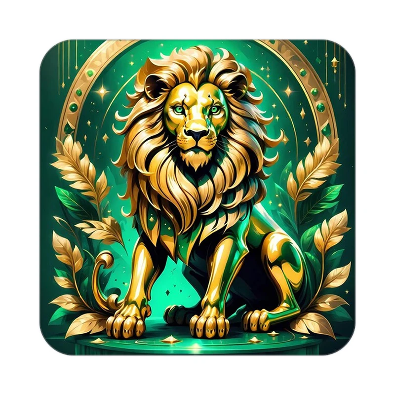 زیر لیوانی کاکتی طرح شیر مدل mp24391