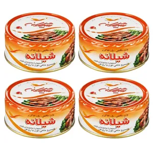 کنسرو ماهی تون با روغن شیلانه -120 گرم بسته 4 عددی