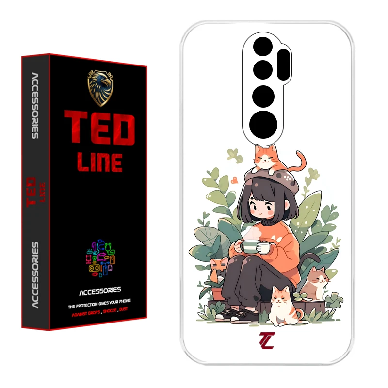 کاور تدلاین طرح گربه کد 1181 مناسب برای گوشی موبایل شیائومی Redmi Note 8 Pro