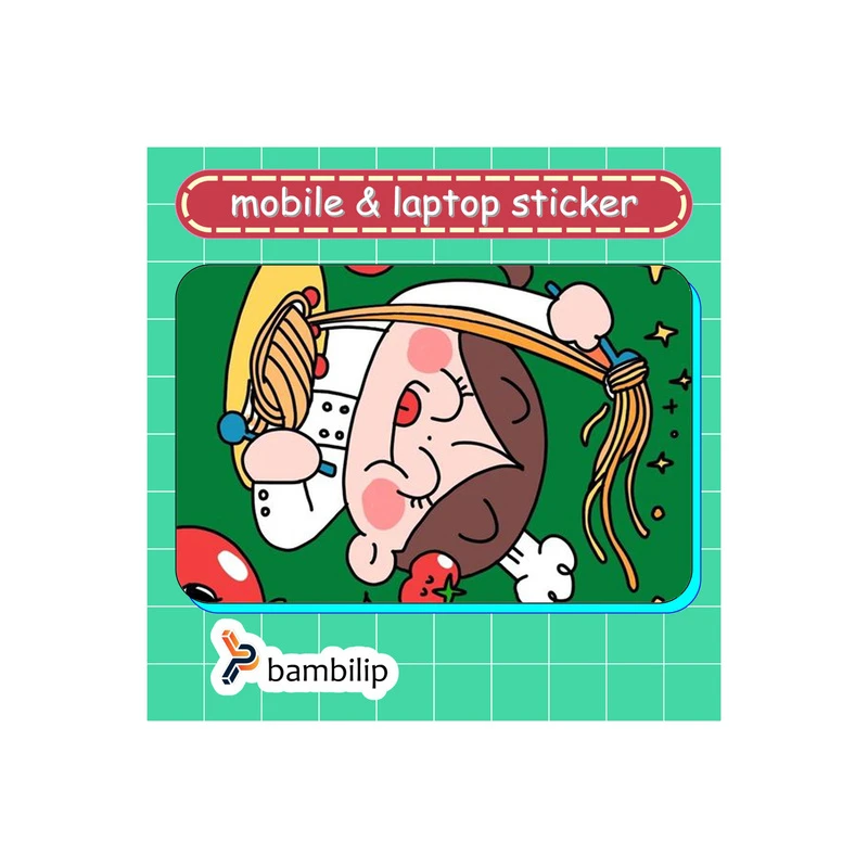 استیکر بامبیلیپ مدل کارت عابر طرح دختر نودل دوست کد 2966873