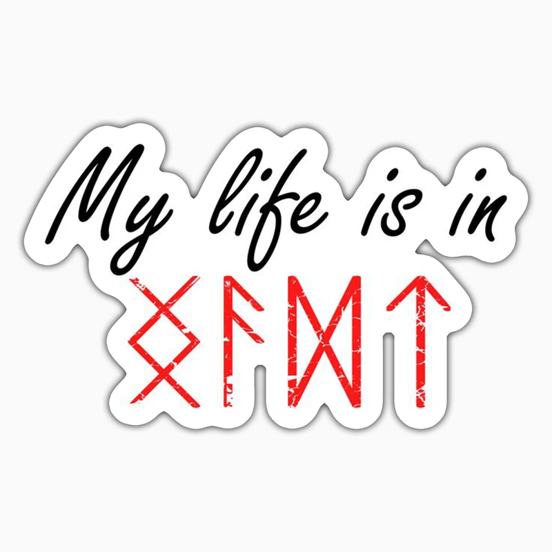 استیکر لپ تاپ و موبایل بووم طرح سریال Vikings مدل نوشته کد LB38