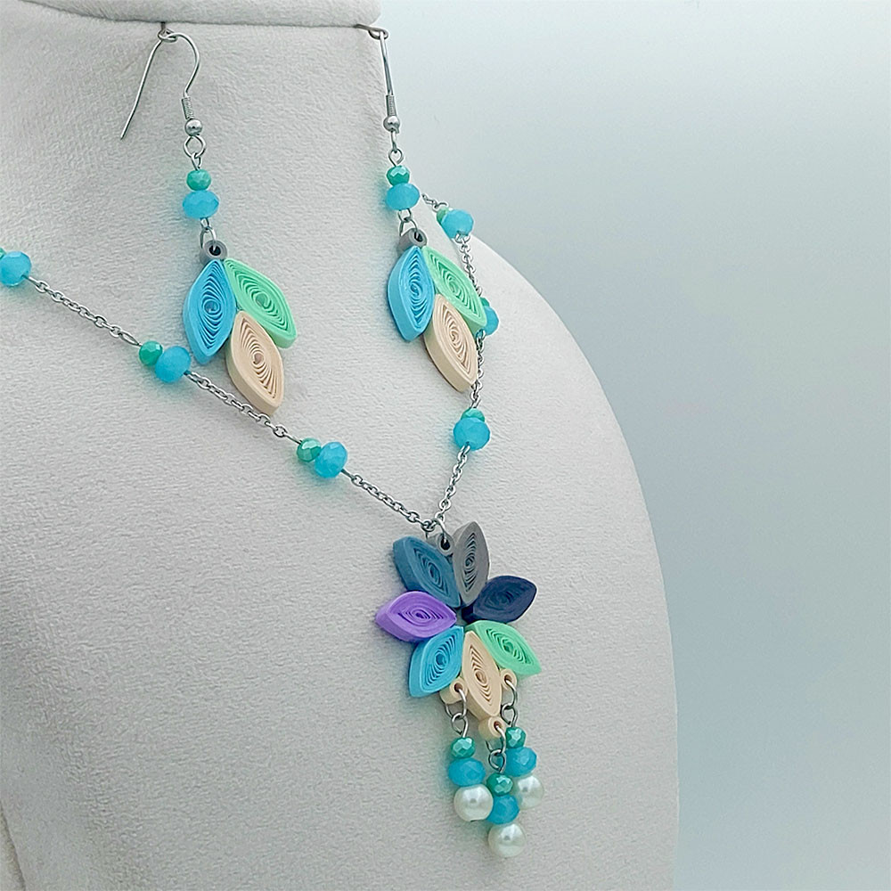 نیم ست زنانه مدل گل دست ساز