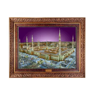 تابلو فرش ماشینی نقش نگار رضوی طرح مدینه کد 525C