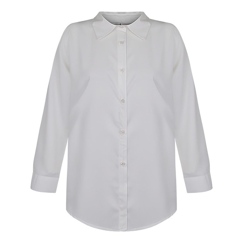 شومیز آستین بلند زنانه لوناکوک مدل یقه ساده