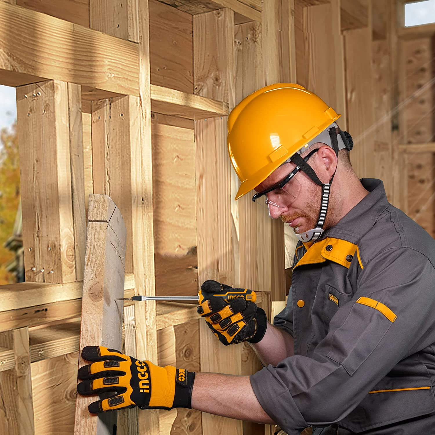 پیچ گوشتی اینکو مدل HKSD-0628 مجموعه 6 عددی