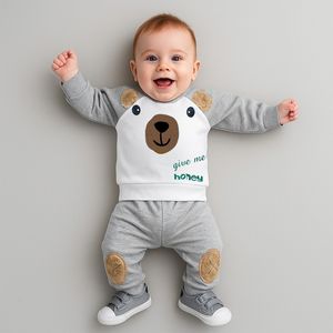 ست سویشرت و شلوار نوزادی مدل Honeybear
