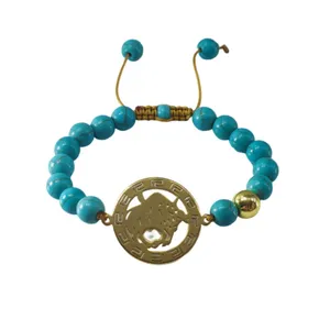 دستبند زنانه مدل ماه اردیبهشت و فیروزه