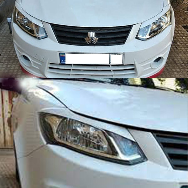 ابرویی چراغ جلو خودرو پن مدل d00Q مناسب سایپا کوییک بسته دو عددی