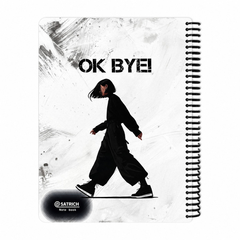 دفتر مشق 50 برگ سیمی سطریچ مدل OK BYE