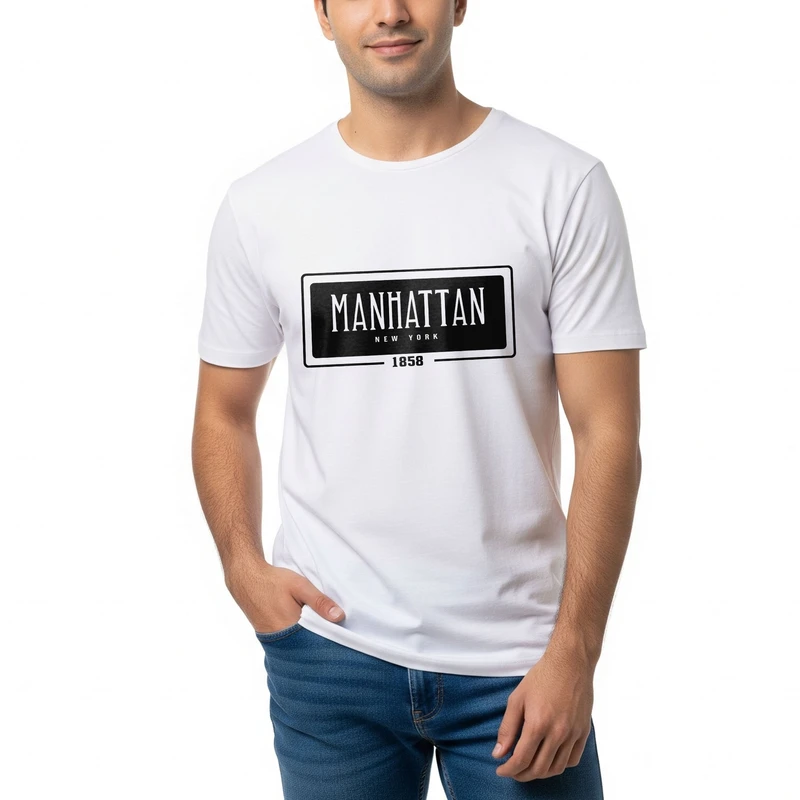 تی‌شرت آستین کوتاه مردانه مدل 14040602 w