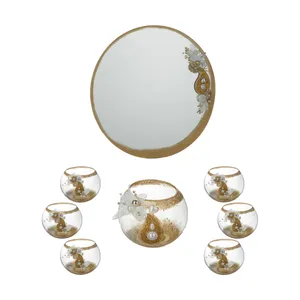 مجموعه ظروف هفت سین 8 پارچه طرح ترمه کد JTT160