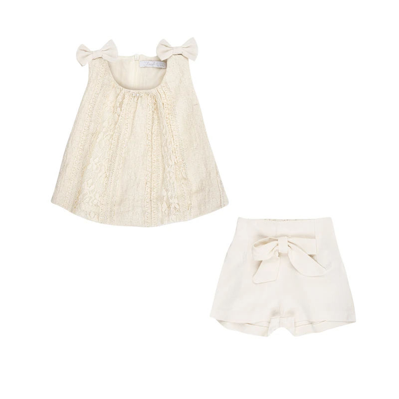 ست تاپ و شلوارک دخترانه فیورلا مدل دلبر کد 25001-35001