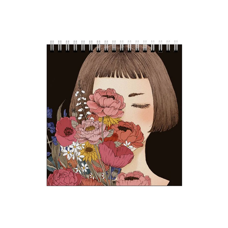 دفتر طراحی طرح دختر و دسته گل  کد 7022878