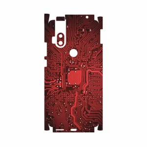MAHOOT Red Printed Circuit Board-FullSkin Cover Sticker for Motorola One Hyper