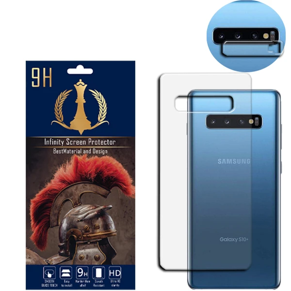 محافظ لنز دوربین اینفینیتی مدل S10 PLUS مناسب برای گوشی موبایل سامسونگ GALAXY S10 PLUS به همراه محافظ پشت گوشی