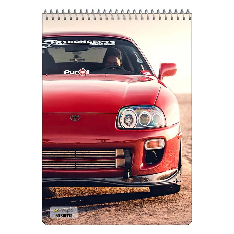 دفتر نقاشی 50 برگ سیمی کارنیکا طرح تویوتا سوپرا Toyota Supra کد 46120