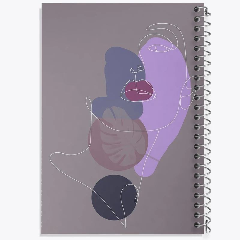 دفتر نقاشی 50 برگ خندالو طرح دختر مینیمال کد N1666