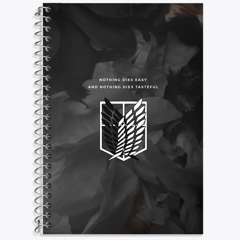 دفتر زبان 50 برگ خندالو مدل سه خط طرح انیمه اتک آن تایتان کد F1727