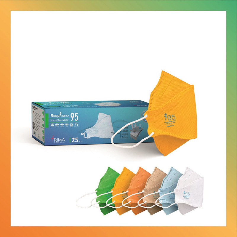ماسک تنفسی ریما مدل سه بعدی N95 نانو کد Summer-F95 بسته 25 عددی