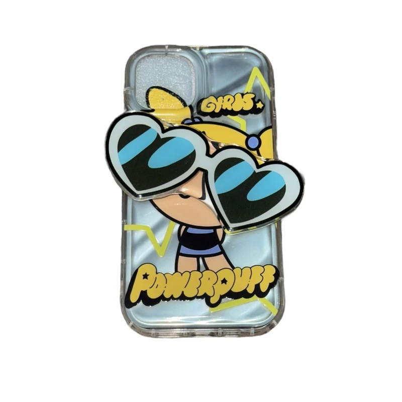 کاور مدل The Powerpuff مناسب برای گوشی موبایل اپل iphone 13 promax به همراه پاپ سوکت