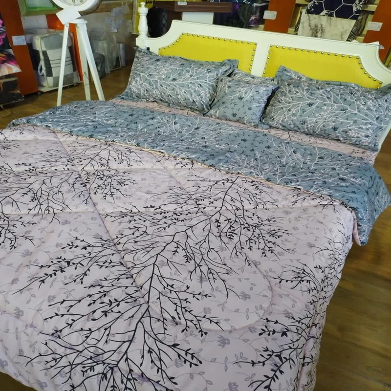 سرویس خواب مدل نخ براش شاخه ای  2 نفره 5 تکه